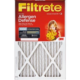 Filtrete 9801DC-6 Micro Air Filter, 25 in L, 16 in W, 11 MERV, Pleated Fabric Filter Media