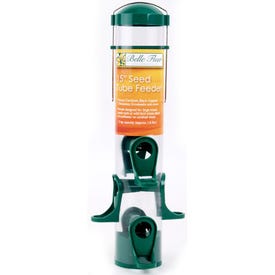 Perky-Pet 3261 Sierra Bird Feeder, 14-29/32 in H, 1.5 lb, Plastic, Clear/Dark Green, Hanging Mounting