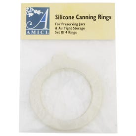 HIC 9924 Canning Jar Ring, 2-3/4 in ID x 3-3/4 in OD Dia, Silicone, For: Most Standard Storage Jars