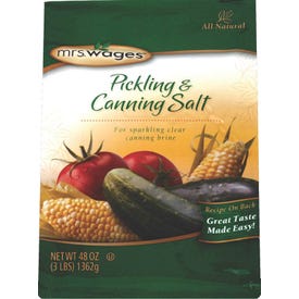 Mrs. Wages W510-B4425 Pickling and Canning Salt, 48 oz Pouch