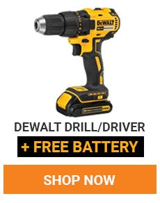 Get a free battery with purchase of this drill driver