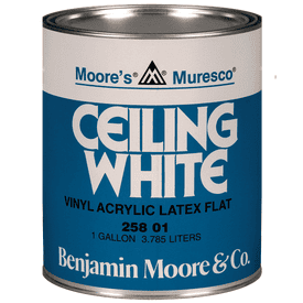 Benjamin Moore® Muresco® Ceiling White Flat Paint RM White Gallon
