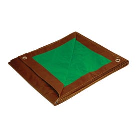 Foremost 10068 Reversible Tarp, 6 ft L, 8 ft W, 7 mil Thick, Polyethylene, Brown/Green