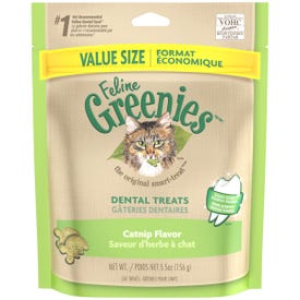 Greenies Feline 428585 Cat Dental Treat, Catnip Flavor, 5.5 oz