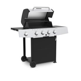 GrillPro 242164 Gas Grill, 40,000 Btu, Liquid Propane, 4-Burner, 444 sq-in Primary Cooking Surface, Black