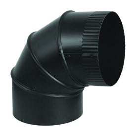 Imperial BM0014 Stove Pipe Elbow, 90 deg Angle, 6 in, 24 Gauge, Steel, Black, Matte