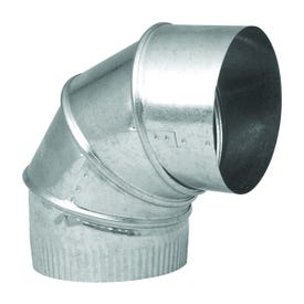 Gray Metal 4-26-302 Adjustable Stove Pipe Elbow, 90 deg Angle, 4 in, 26 ga Gauge, Galvanized