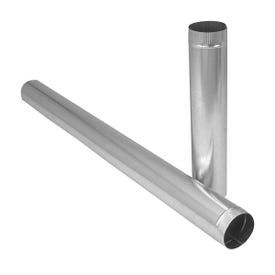 Imperial GV0380 Duct Pipe, 6 in Dia, Round Duct, Galvanized