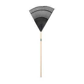 UnionTools 64309 Leaf Rake, Polypropylene Tine, 24-Tine, Hardwood Handle, 48 in L Handle
