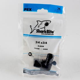 SharkBite UP256A Crimp Elbow, 3/4 in, Barb, 90 deg Angle, Polymer, 160 psi Pressure