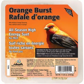 HEATH DD-14 All-Season Suet Cake, Orange Flavor, 11.25 oz