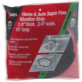 Frost King R734H Foam Tape, 3/4 in W, 10 ft L, 7/16 in Thick, Rubber, Black