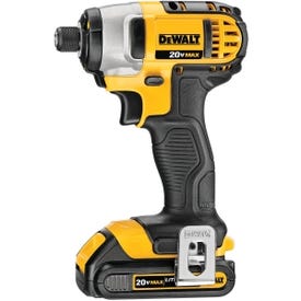 DeWALT DCF885C2 Impact Driver Kit, Battery Included, 20 V, 1.5 Ah, 1/4 in Drive, Hex Drive, 3200 ipm(Plus a Free Battery)