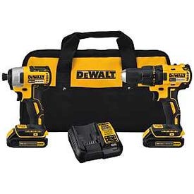 DeWalt DCK277C2 DRILL/IMPACT CMPT BRSHLESS 20V (Plus a Free Battery)