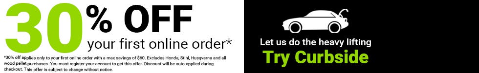 Get 30 percent off your first online order. Max savings $60. Some Exclusions Apply