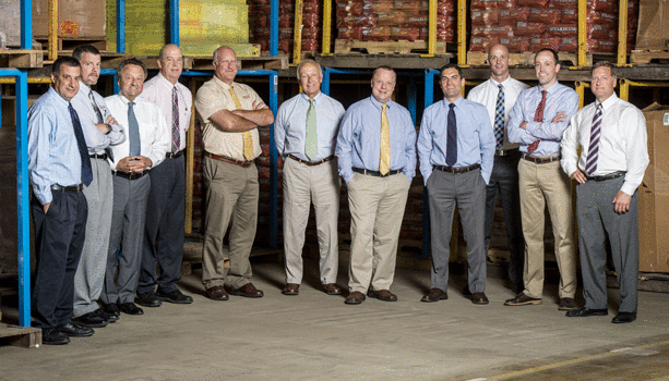 Fourth generation of Aubuchon Management pictured left to right Joe Houssan, Mike Gregory, M. Marcus Moran Jr., Ken Moore, Bernard Aubuchon Jr., William E. Aubuchon III, Josiah Gates, Jeff Aubuchon, Scott Aubuchon, William E. Aubuchon IV. Missing from the picture is Mike Mattson.